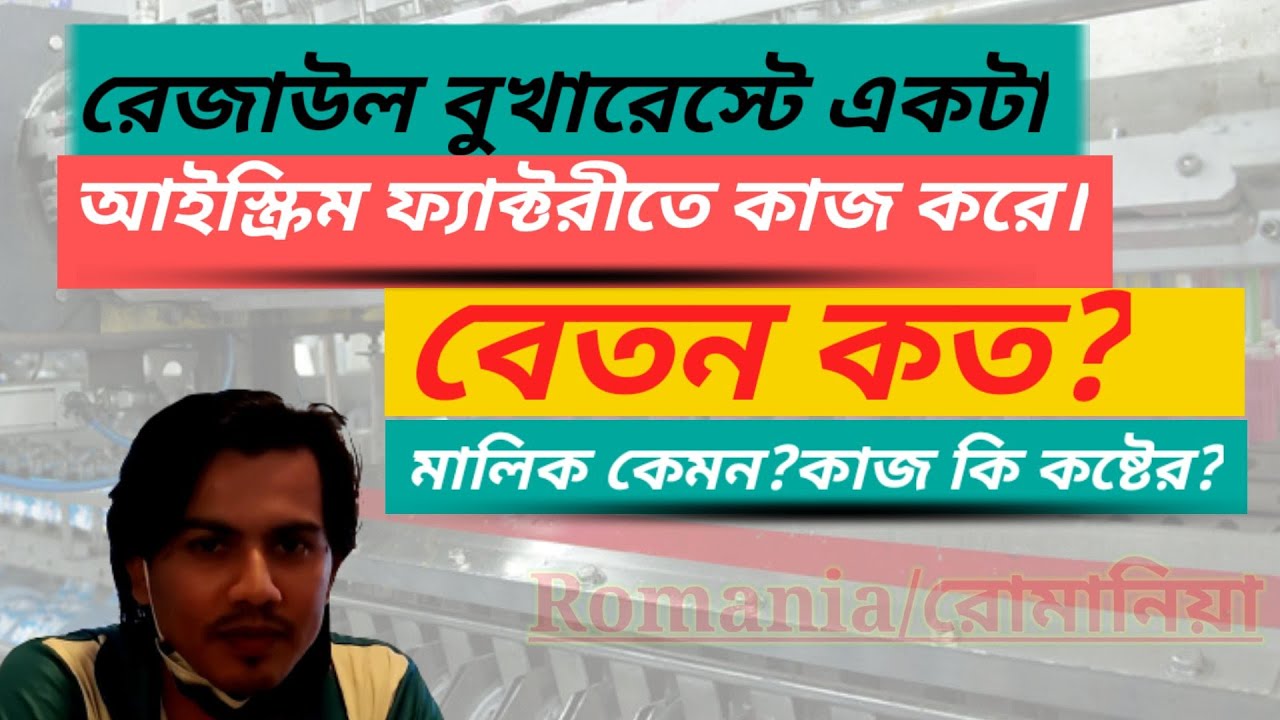 রোমানিয়ার আইসক্রিম ফ্যাক্টরিতে চাকুরী কেমন?